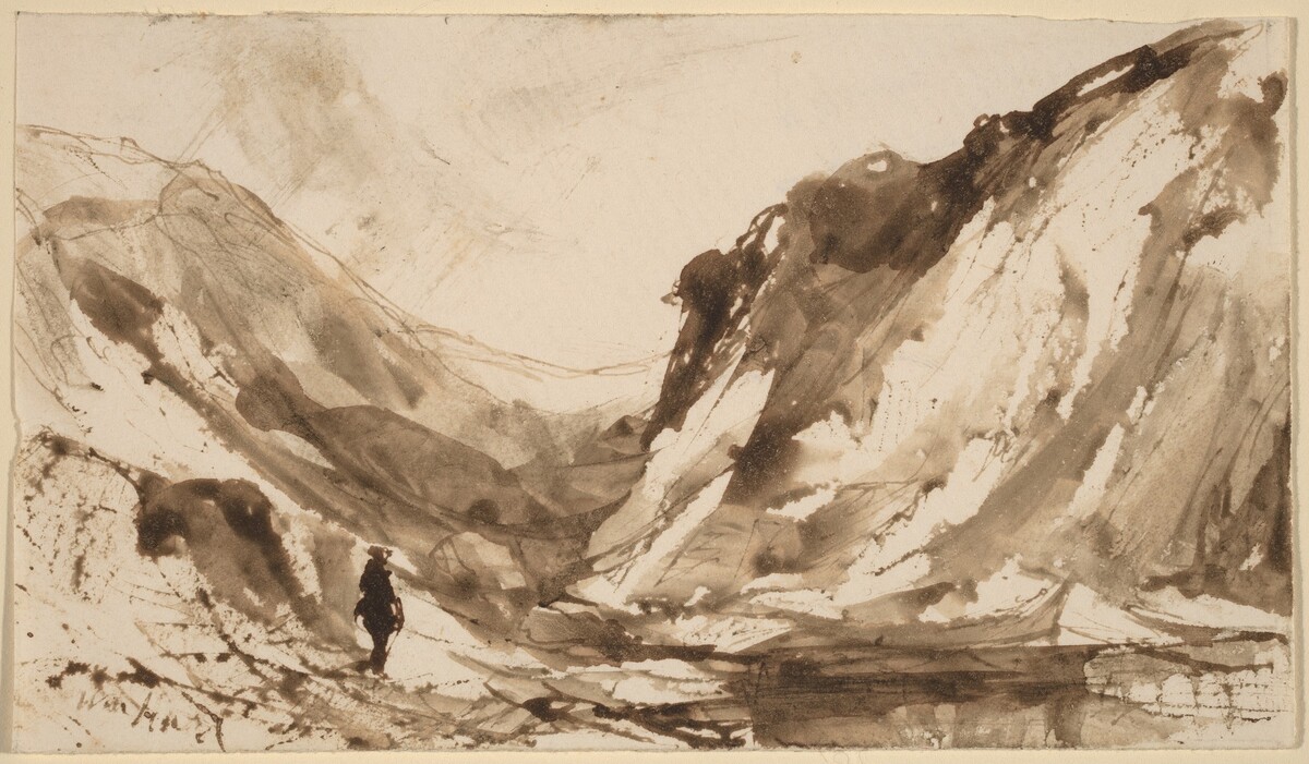 Deep Valley in Mountainous Landscape by William Hart