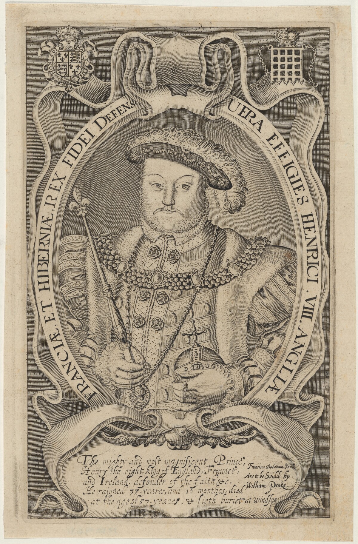 Henrici VIII Angliae, Franciae et Hiberniam Rex (King Henry VIII) by Francis Delaram