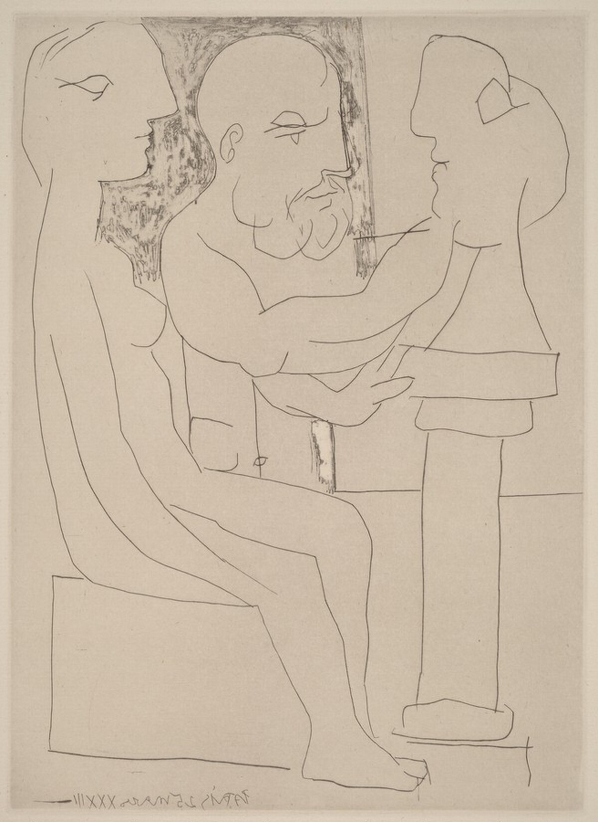 Old Sculptor at Work (Vieux sculpteur au travail I) by Pablo Picasso