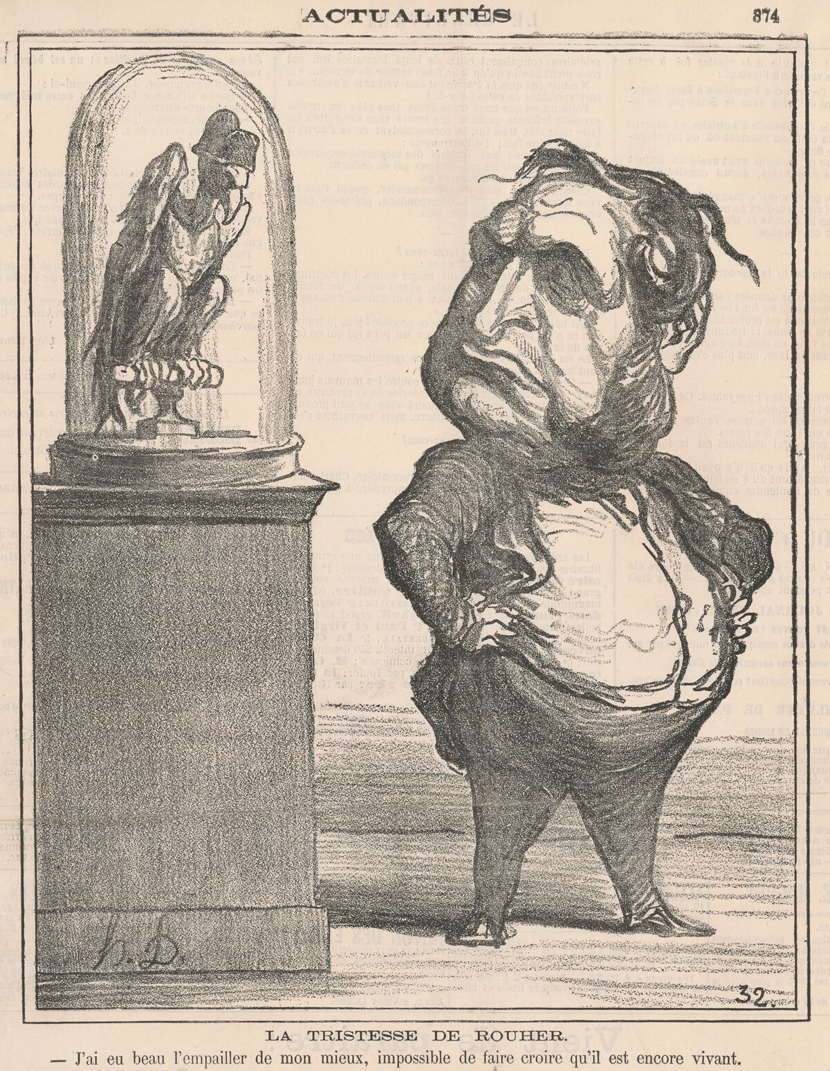 La Tristesse de Rouher by Honoré Daumier