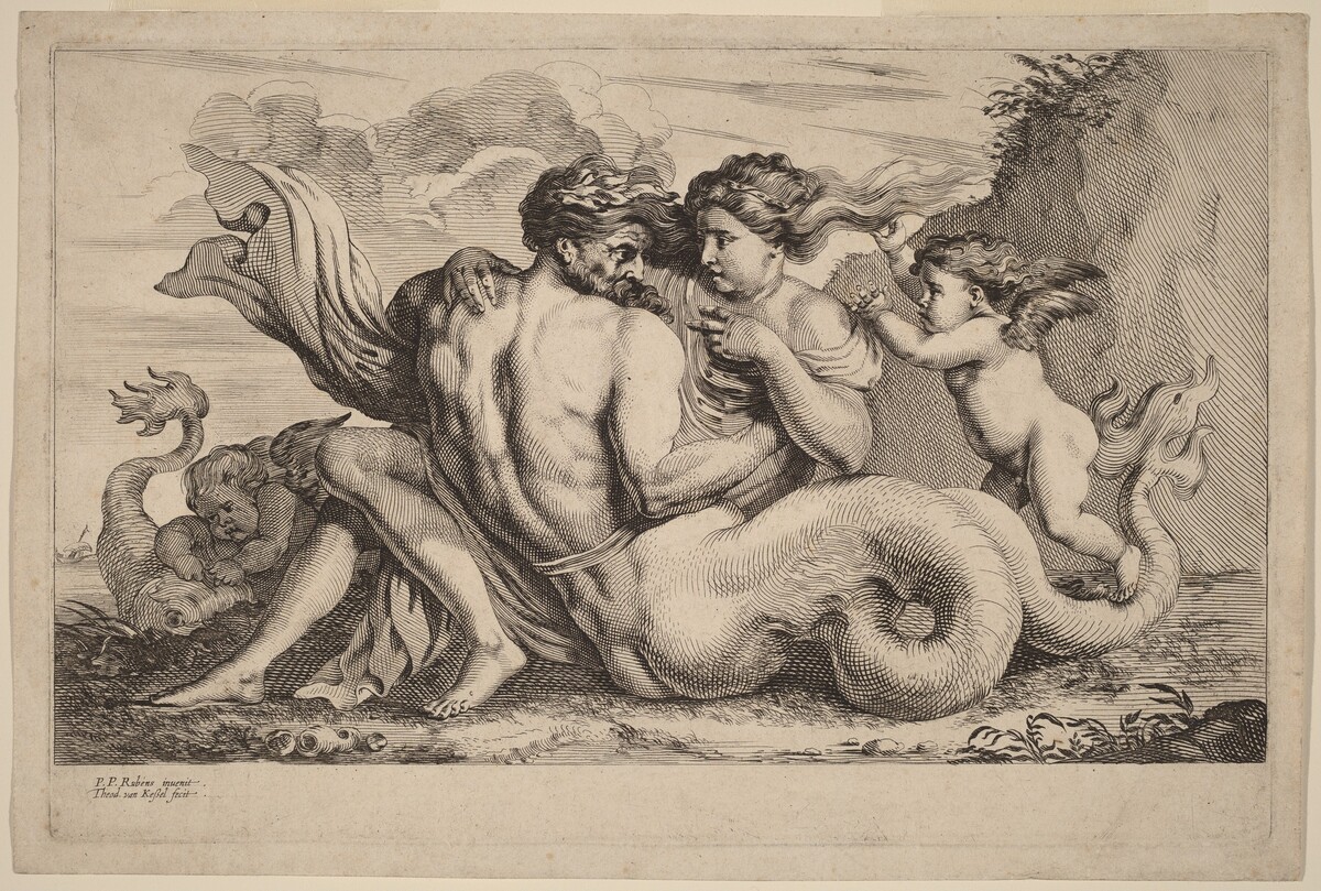 Siren and Triton by Theodor van Kessel after Sir Peter Paul Rubens