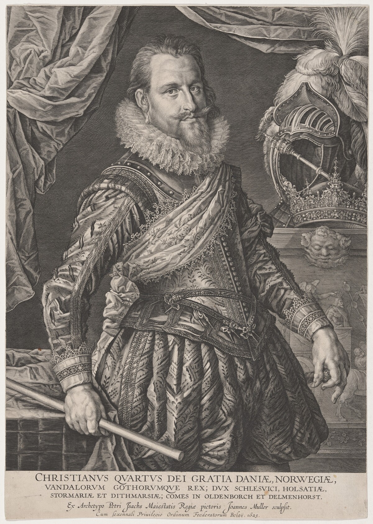Christian IV of Denmark by Jan Muller after Pieter Isaacz