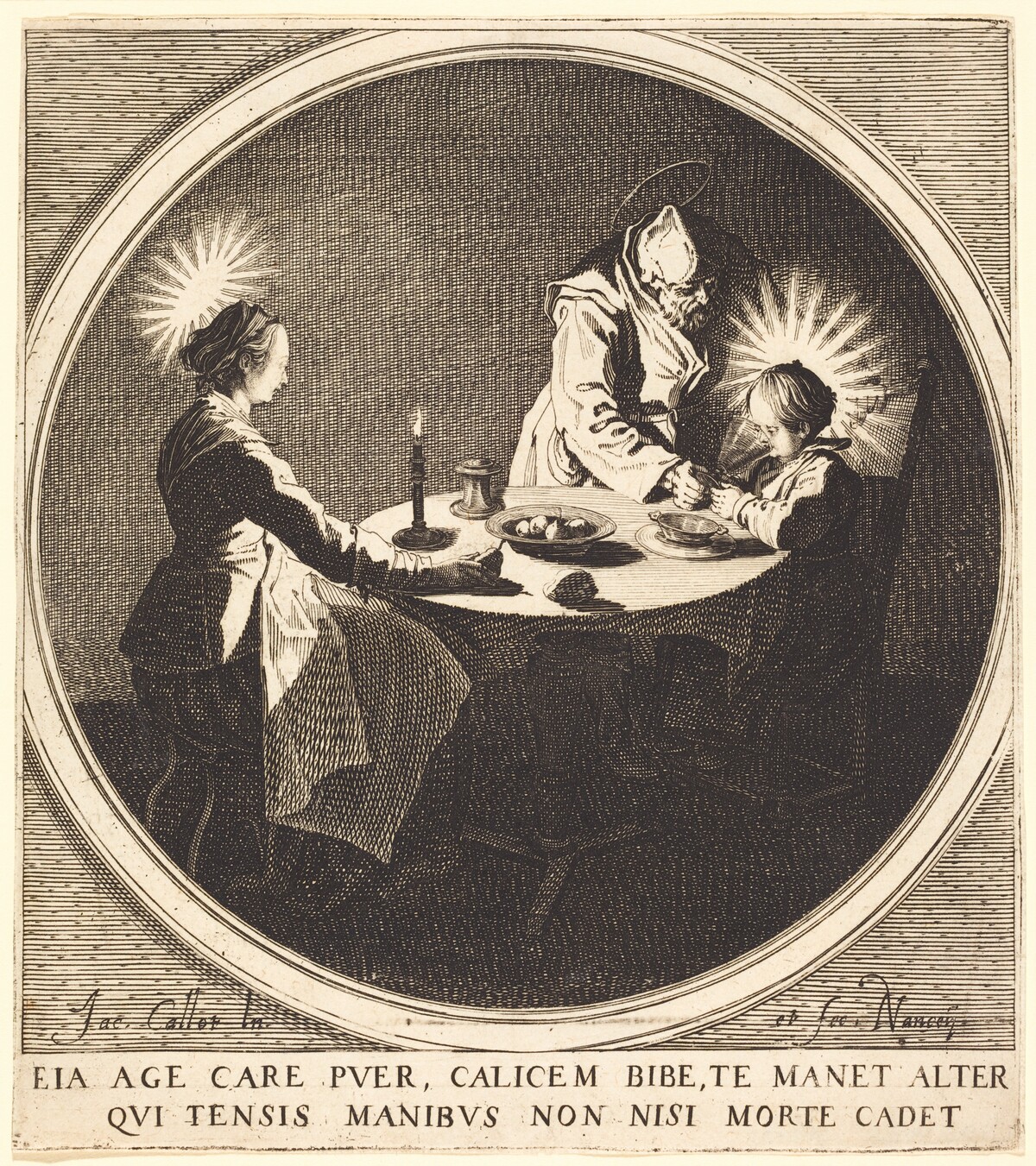 The Holy Family at Table by Jacques Callot