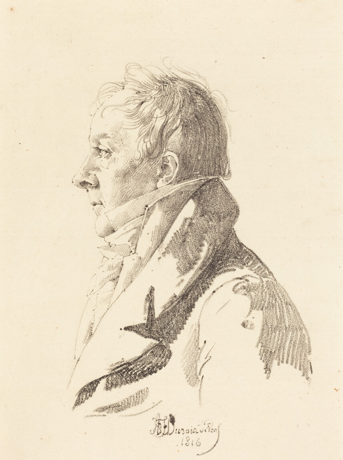 Portrait of a Man by Honore-Jean Dubois Duperray