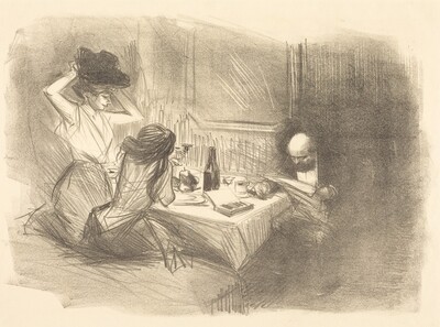Le cabinet particulier (5e planche) (The Private Room) (fifth plate)