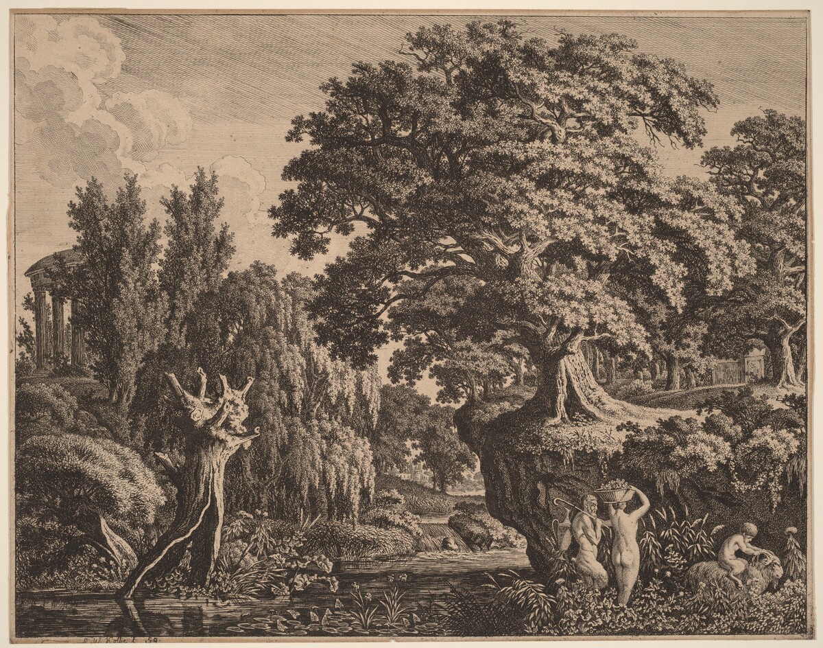 Arcadian Landscape with a Satyr Family by Carl Wilhelm Kolbe