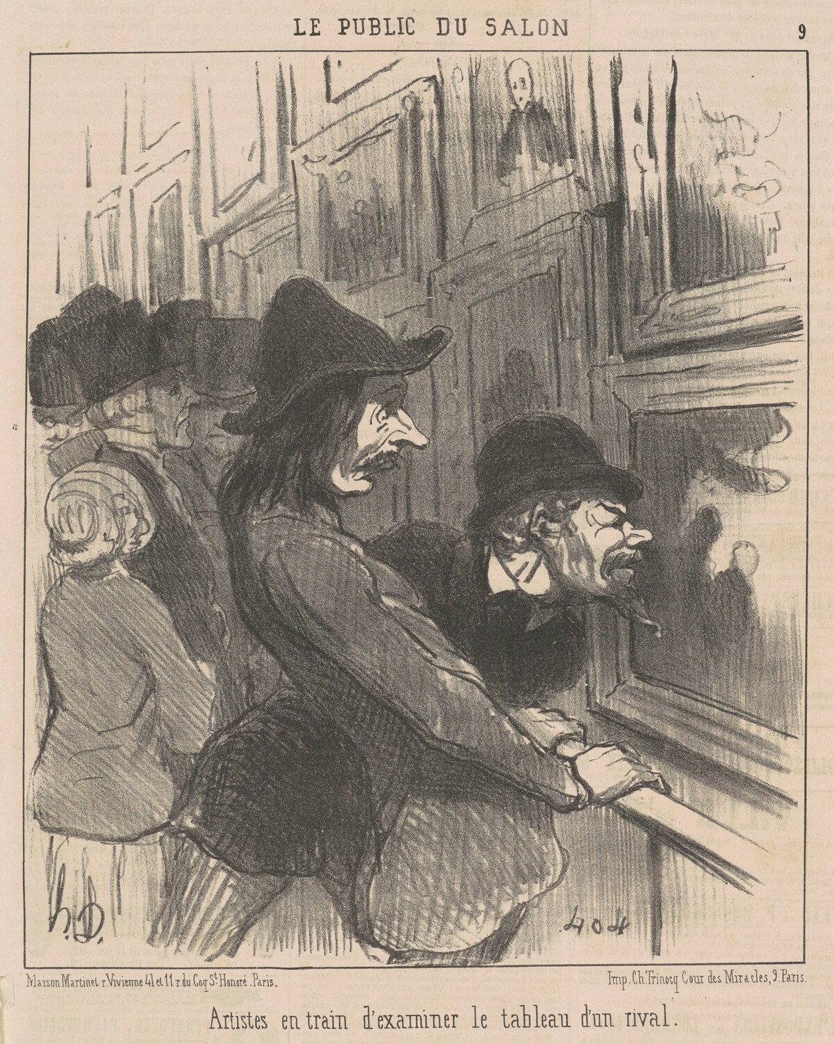 Artistes en train d'examiner ... by Honoré Daumier