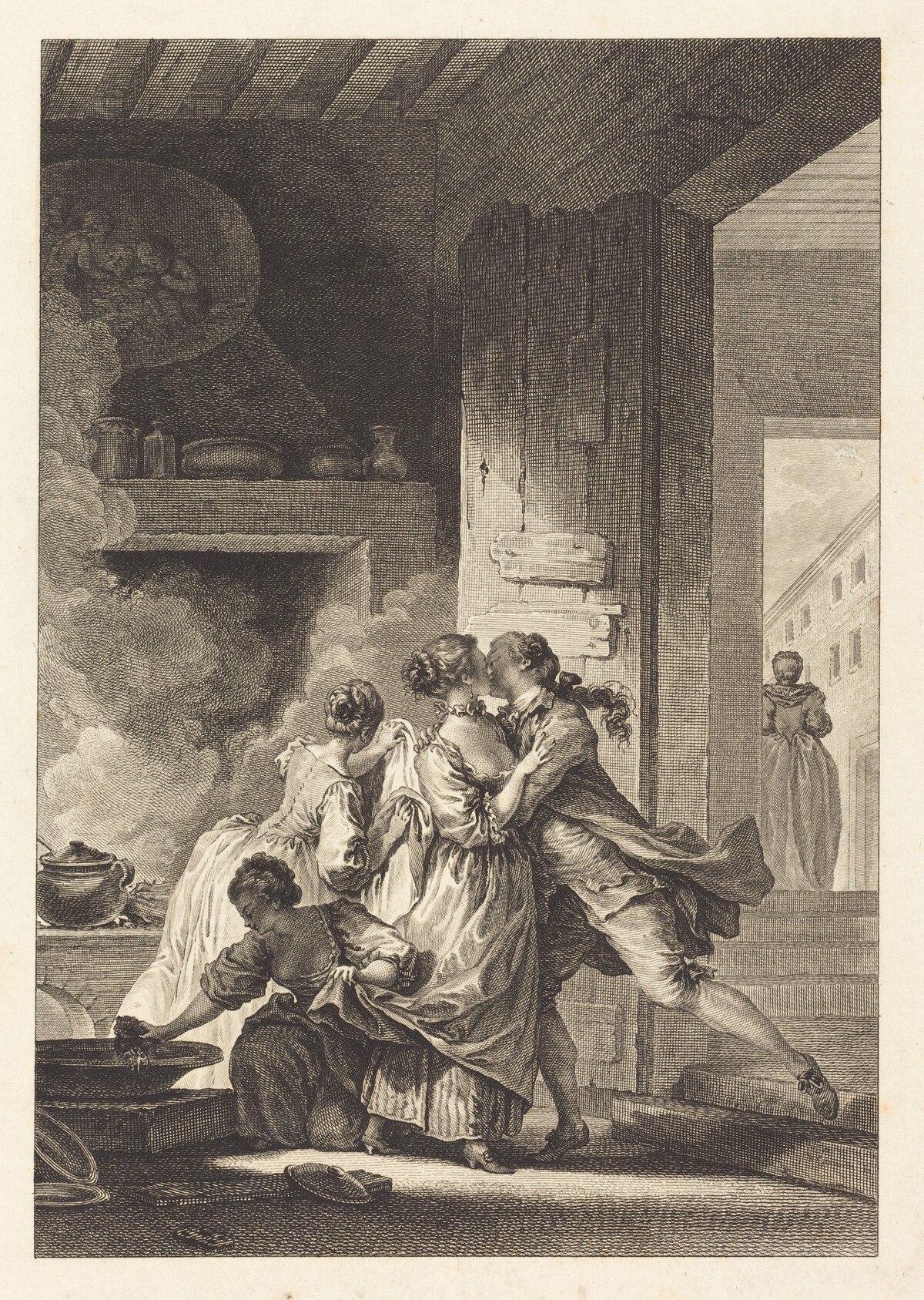 On ne s'avise jamais de tout by Charles Emmanuel Patas after Jean-Honoré Fragonard