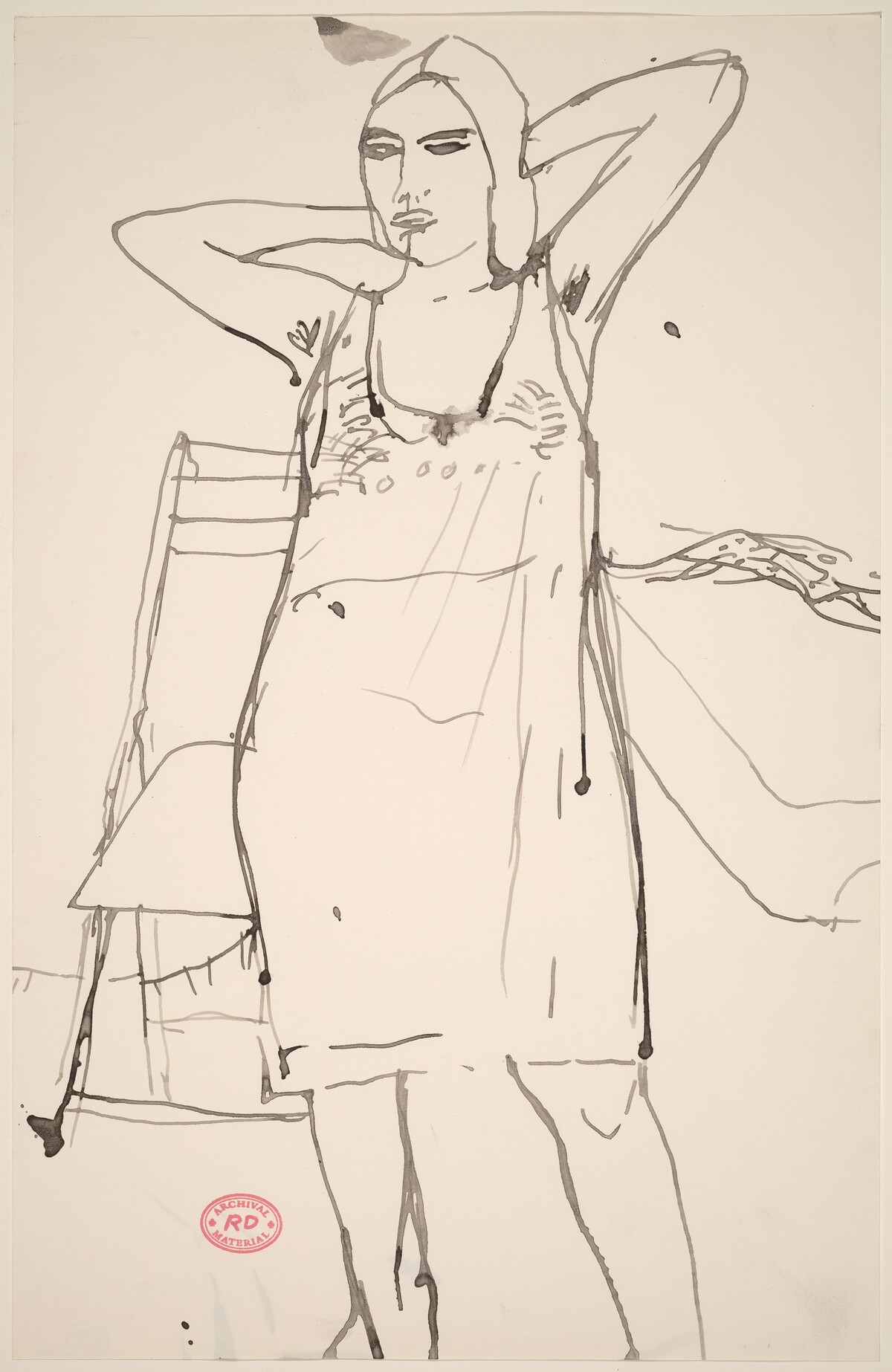 Untitled [woman standing in a negligee] by Richard Diebenkorn