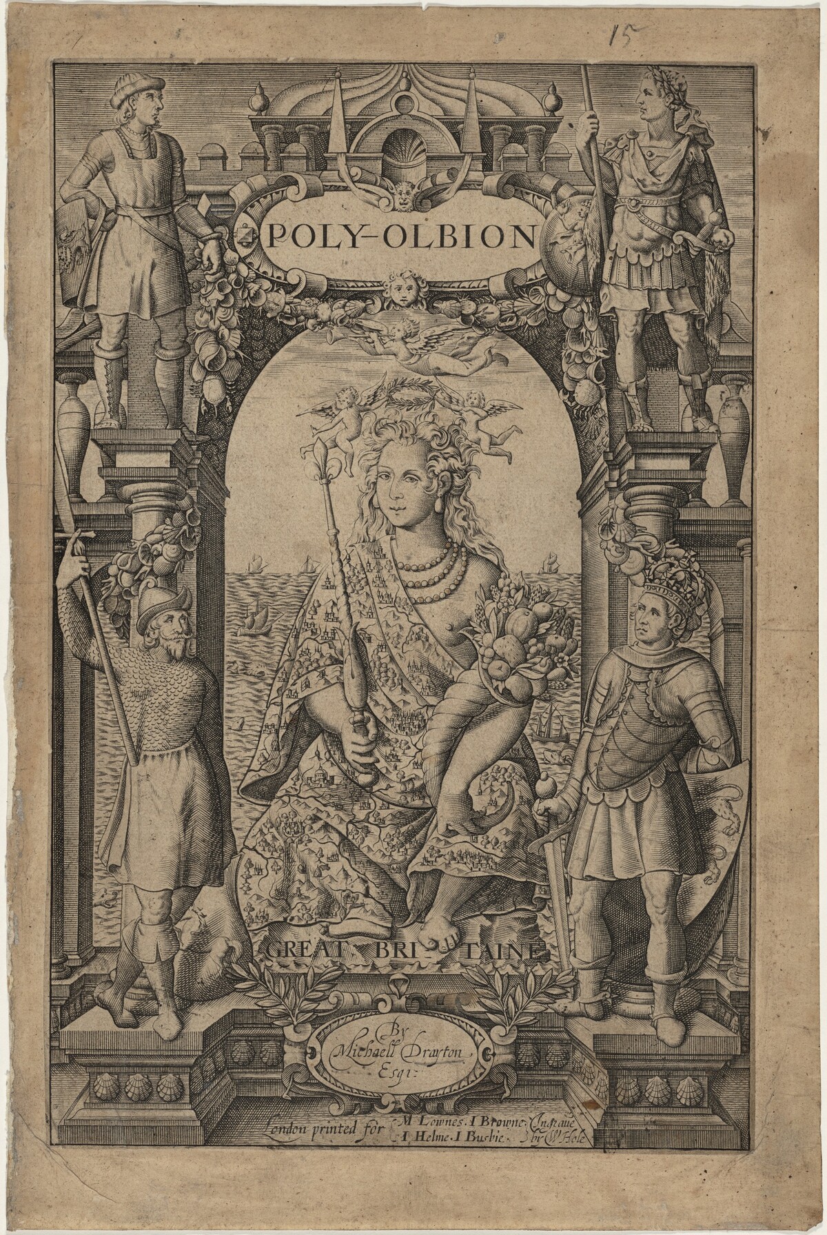 Frontispiece to Drayton's Poly-olbion by William Hole