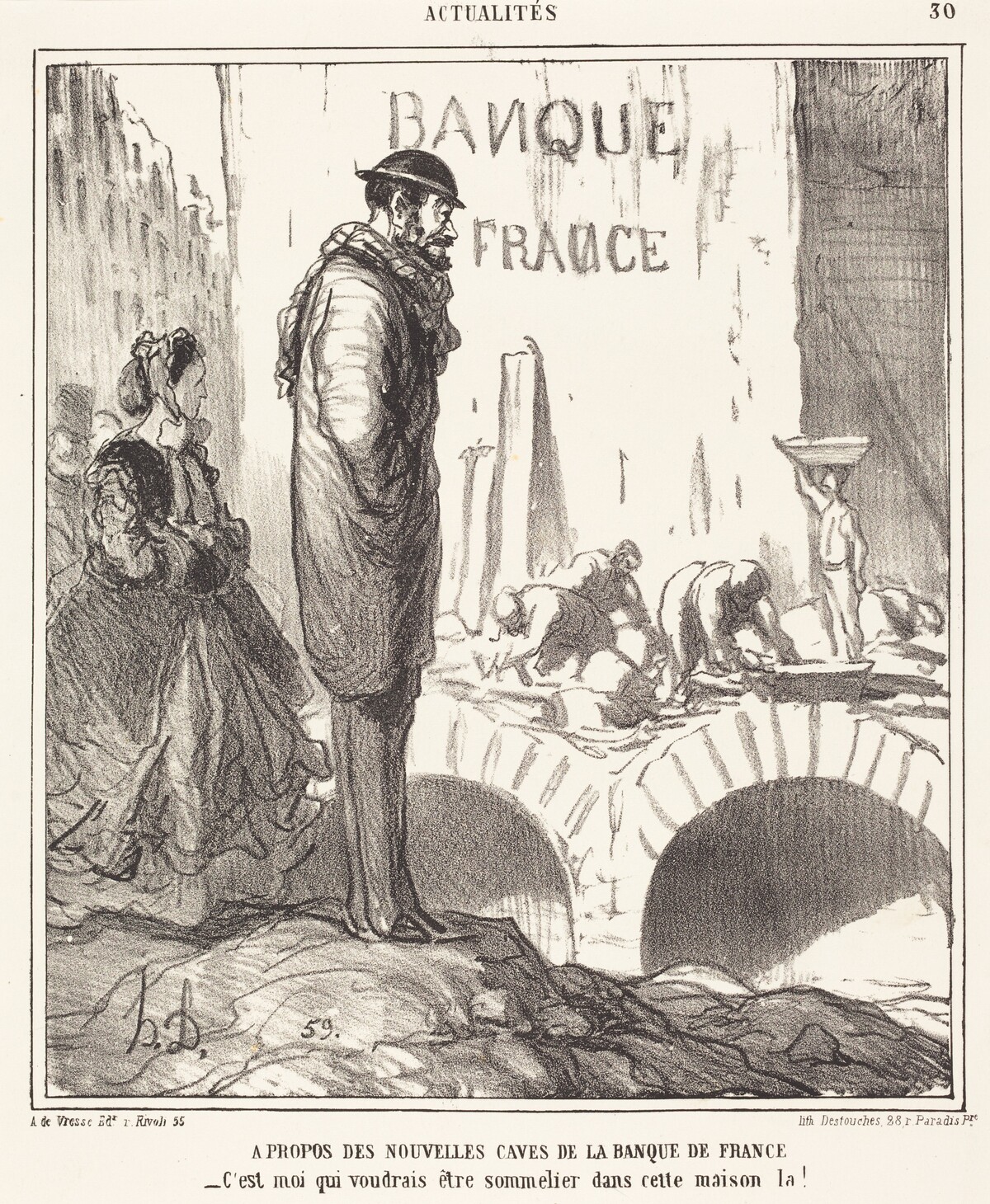 A propos des... caves de la Banque de France by Honoré Daumier