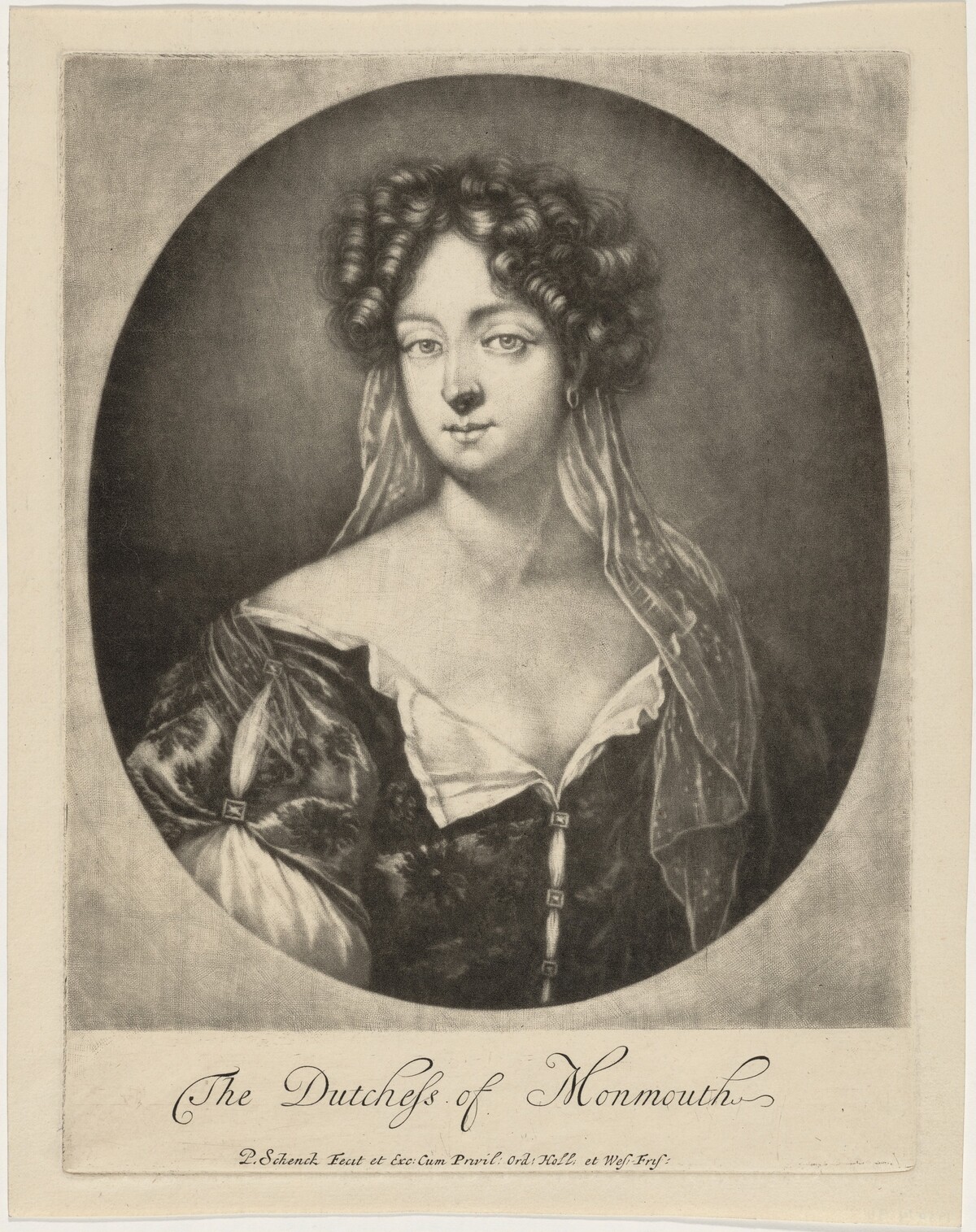 Ann, Wife of James Scott, Duke of Monmouth and Buccleuch by Pieter Schenck I after Sir Godfrey Kneller