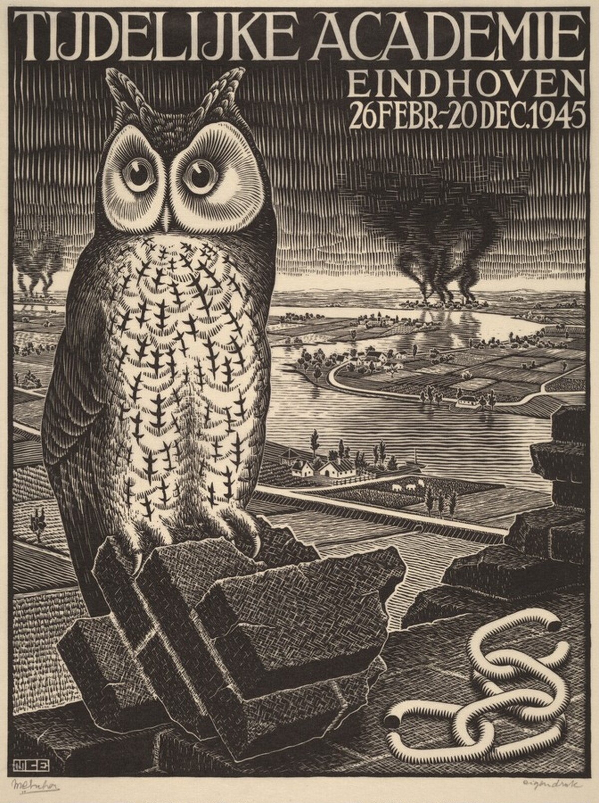 Diploma Tijdelijke Academie, Eindhoven by M.C. Escher