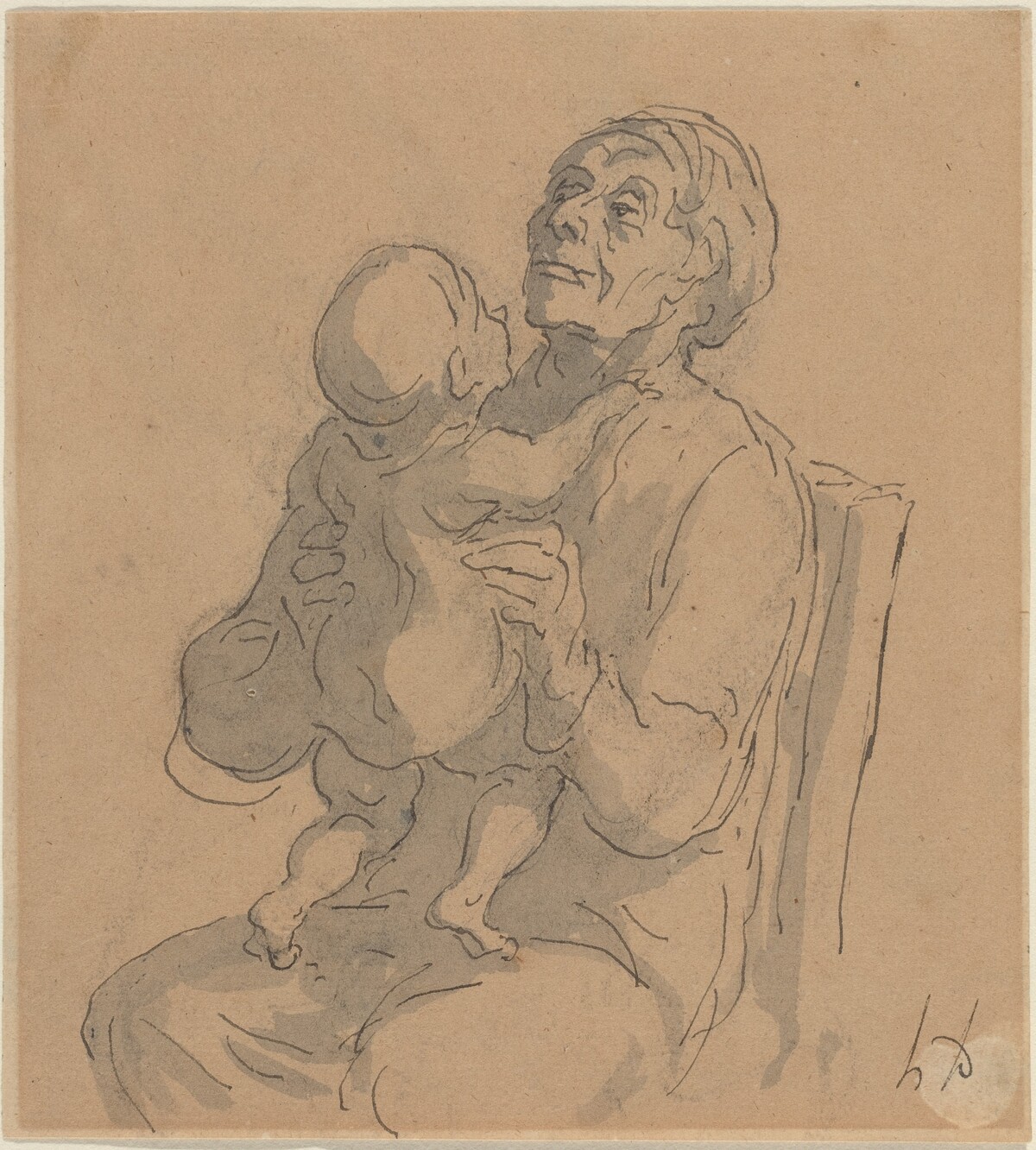 The Grandmother by Honoré Daumier