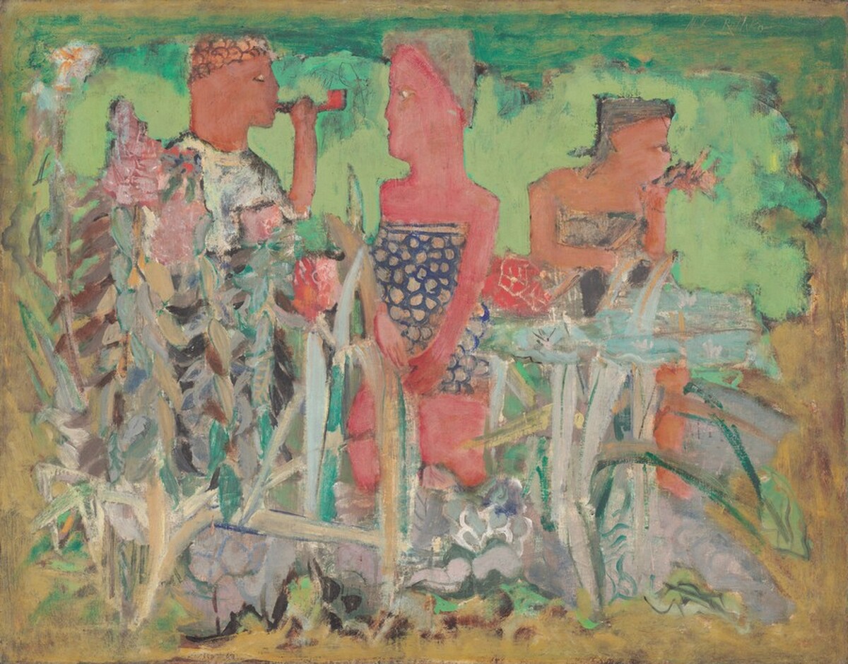 Untitled (man and two women in a pastoral setting) by Mark Rothko