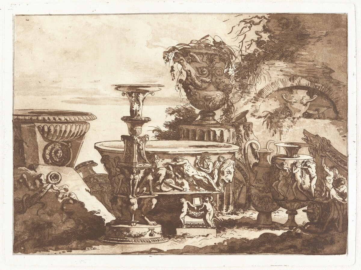 Composition with Antique Vases by Jean Jacques Lagrenée II