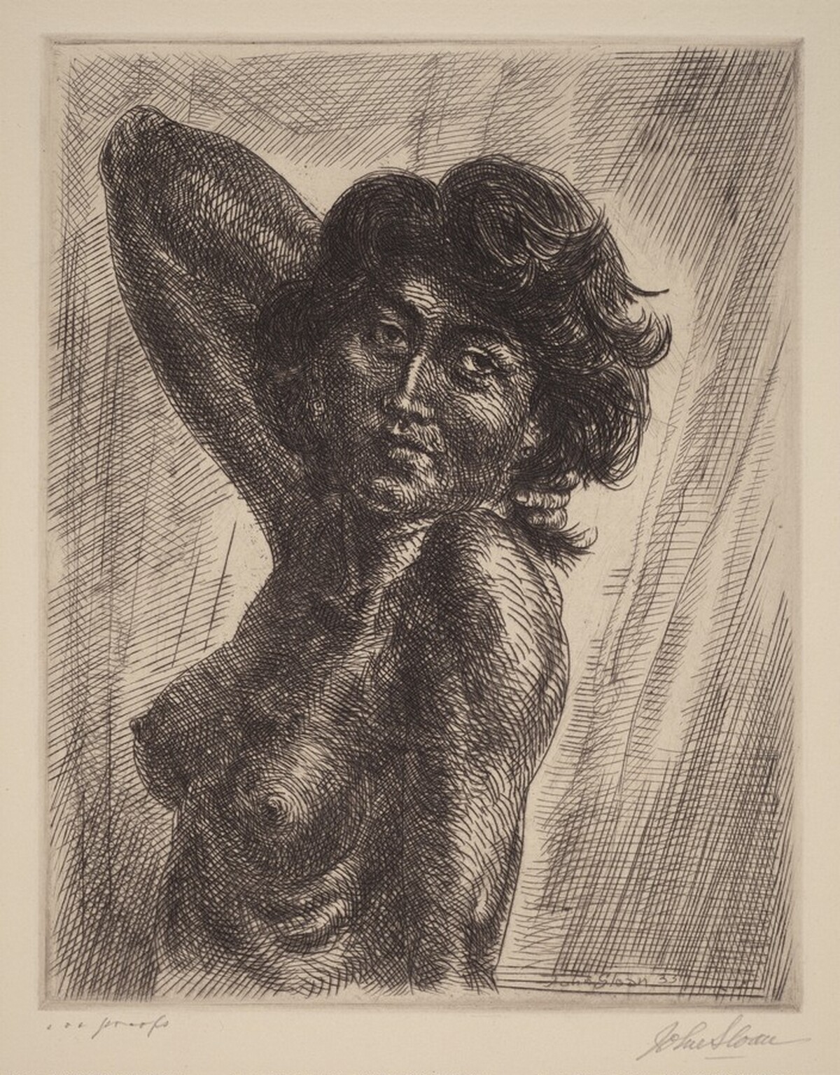 Brunette Head and Shoulders by John Sloan