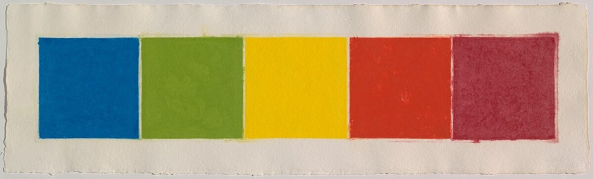 Blue/Green/Yellow/Orange/Red (Colored Paper Image XXII) by Ellsworth Kelly