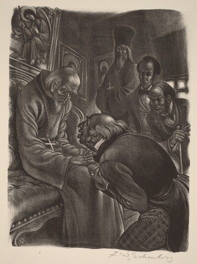 The Old Buffoon (Book II: An Unfortunate Gathering, facing p.30)