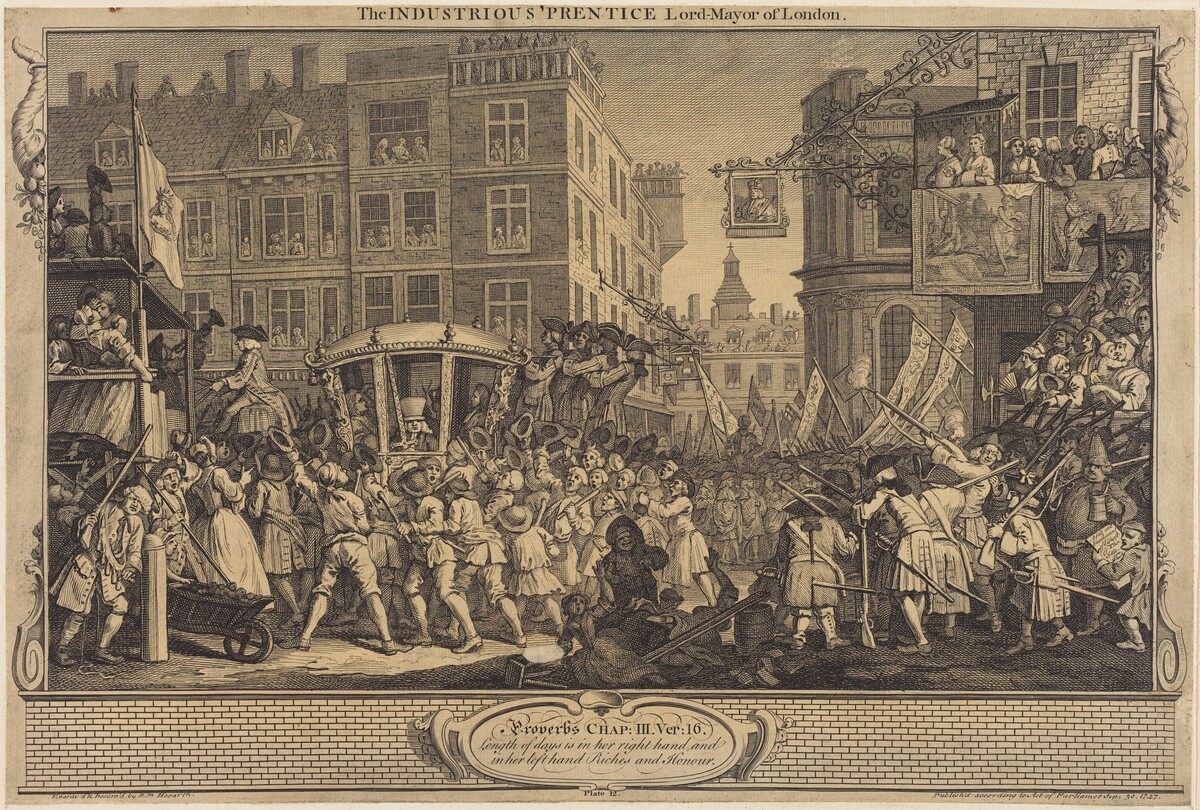 The Industrious 'Prentice Lord-Mayor of London by William Hogarth