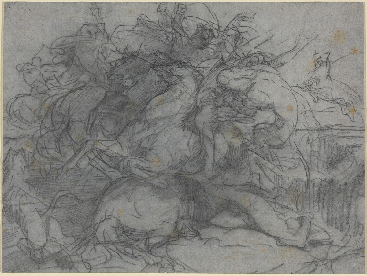 Study for "Surprise" (Battle of the Tigers) by François-Nicolas Chifflart