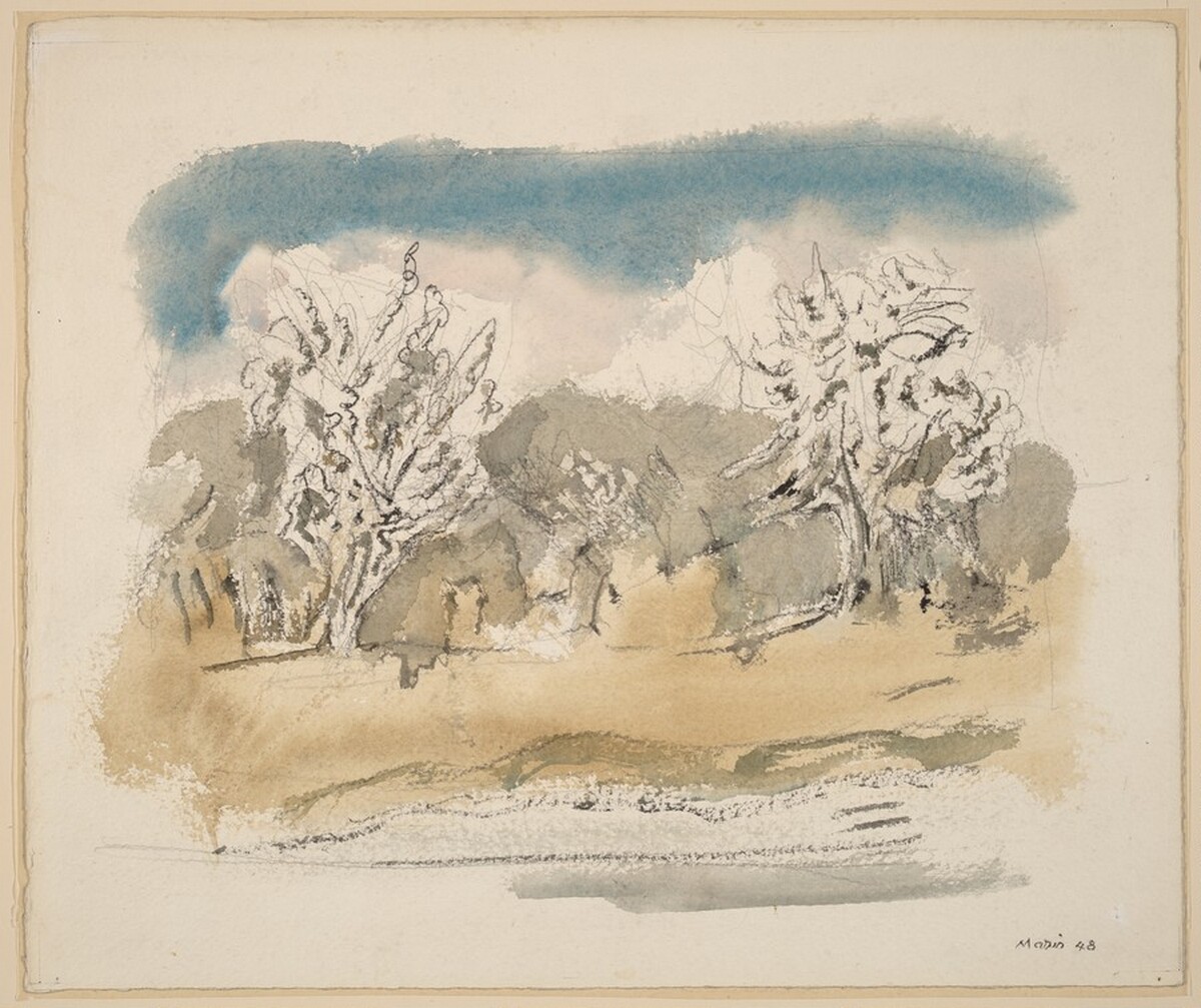 Pear Trees in Blossom #4, Saddle River District, New Jersey by John Marin