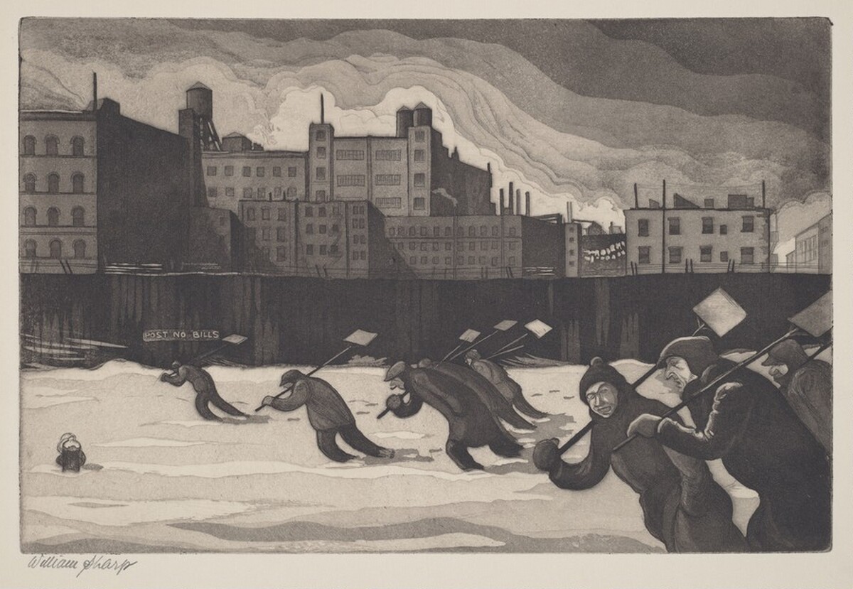 Snowflakes Over Manhattan by William Sharp