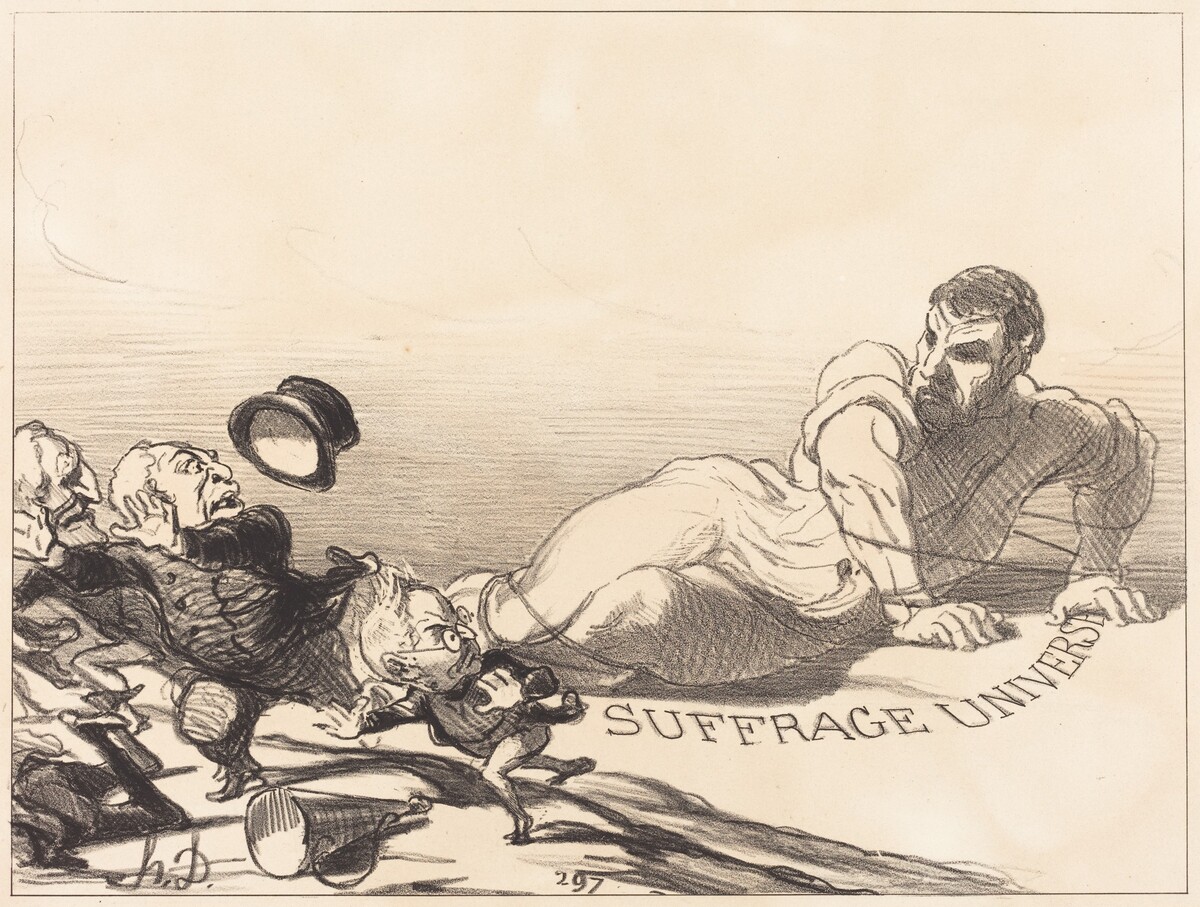 Une Panique de Lilliputiens... by Honoré Daumier