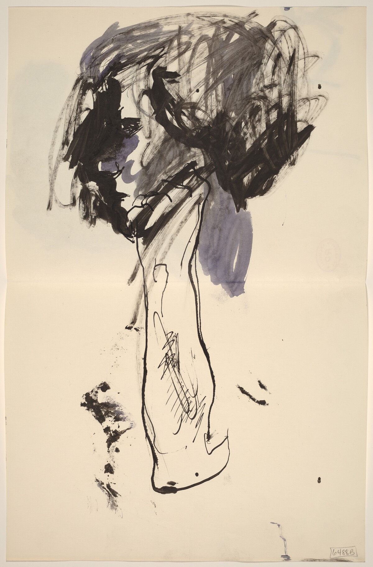 Untitled [profile of a woman] [verso] by Richard Diebenkorn
