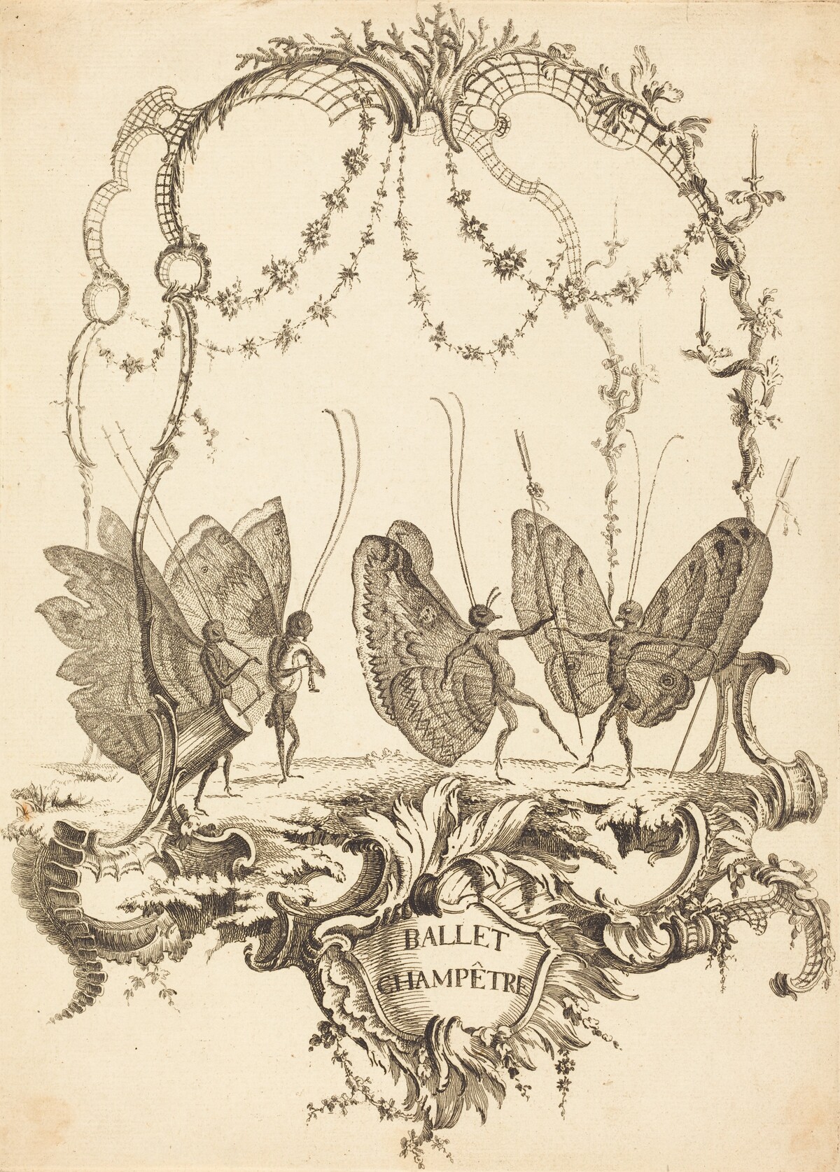 Ballet Champêtre (Country Ballet) by Charles Germain de Saint-Aubin