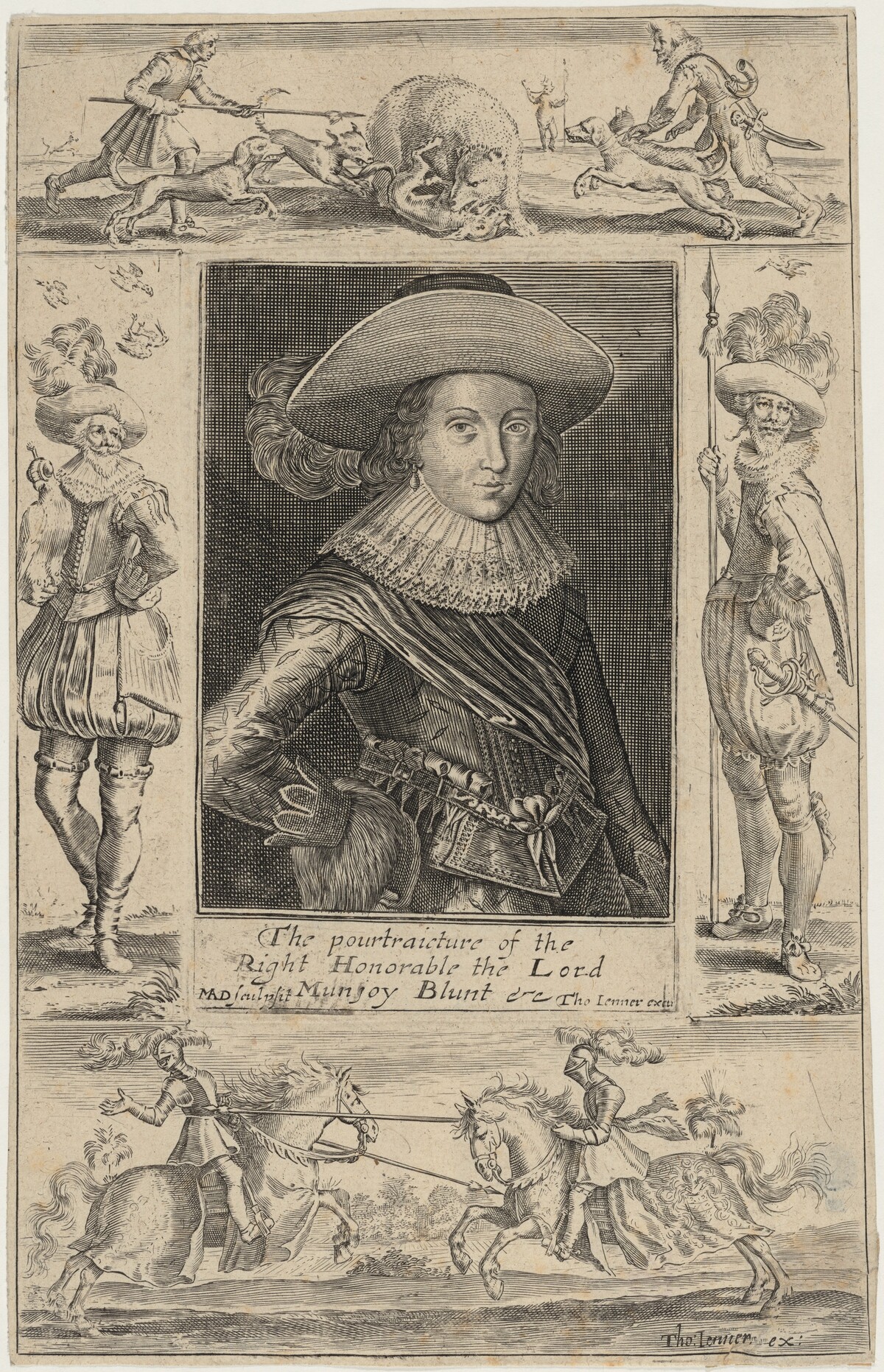 Mountjoy Blount, First Earl of Newport by Martin Droeshout