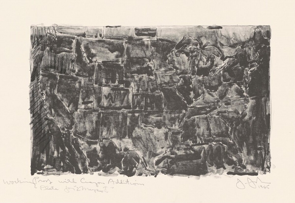 Two Maps I [working proof] by Jasper Johns