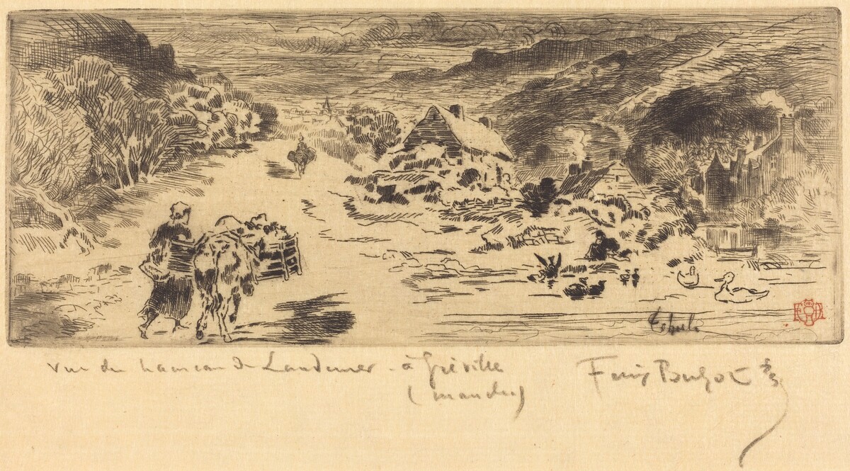 L'Entrée de Landemer (Hague) by Félix-Hilaire Buhot