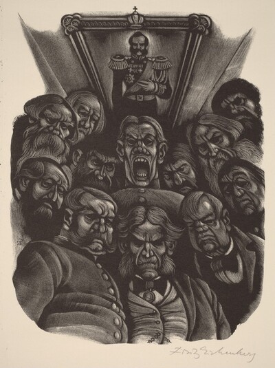 "Gentlemen of the Jury"  (Book XII: A Judicial Error, facing p.582)