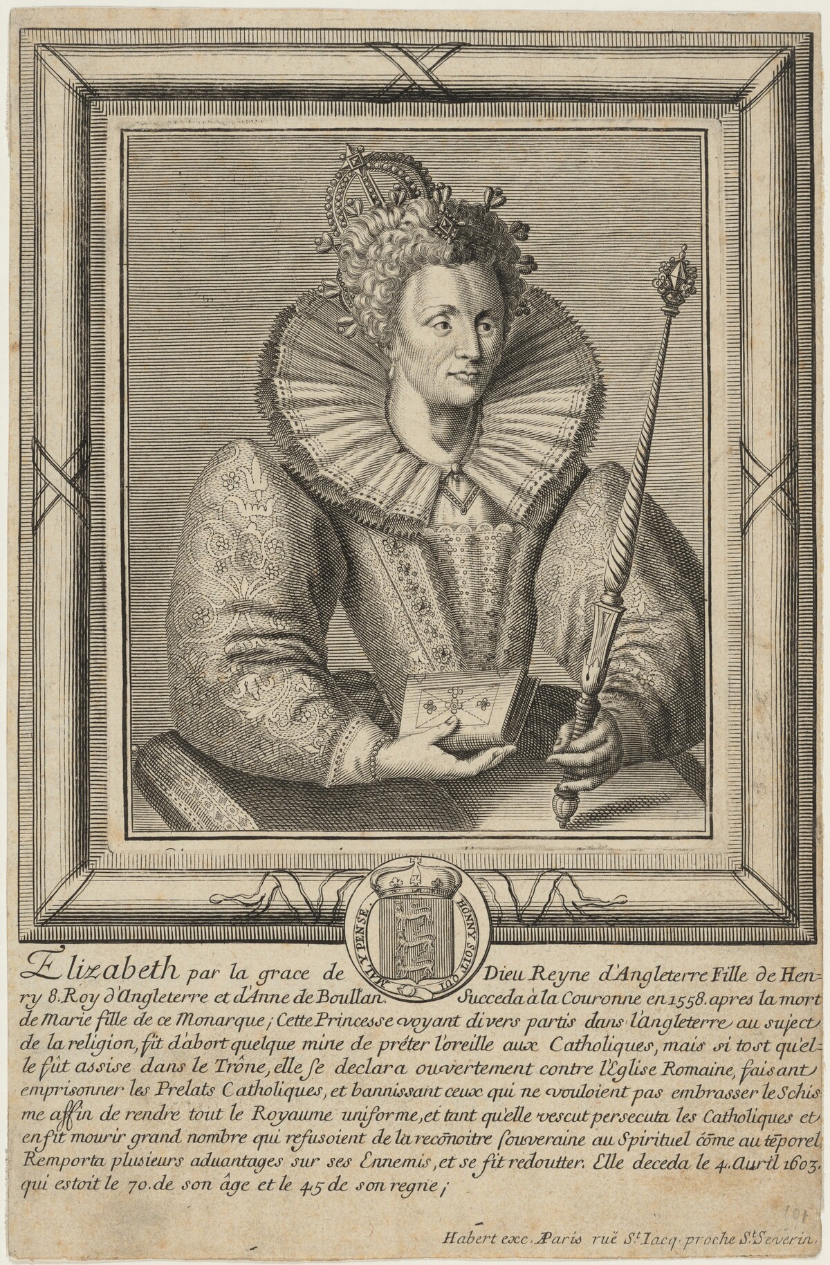 Queen Elizabeth by after Crispijn de Passe I