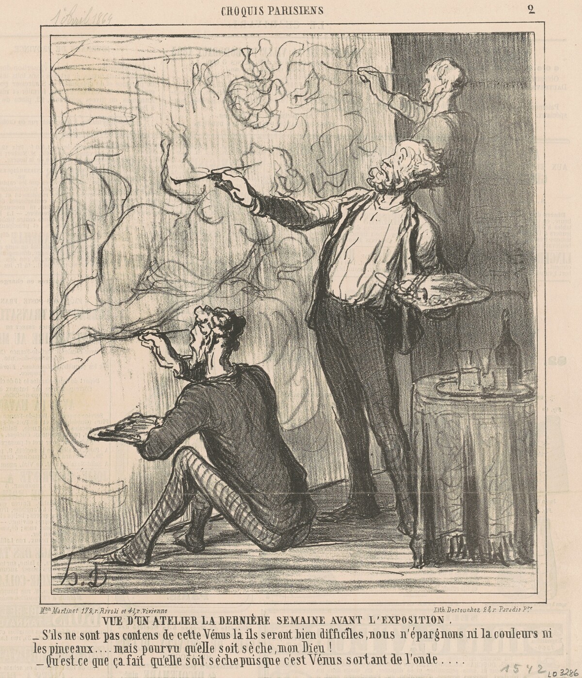 Vue d'un atelier ... by Honoré Daumier