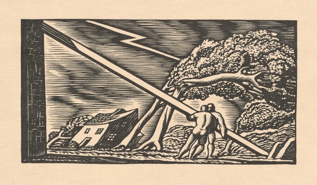 Storm by J. J. Lankes, after Rockwell Kent