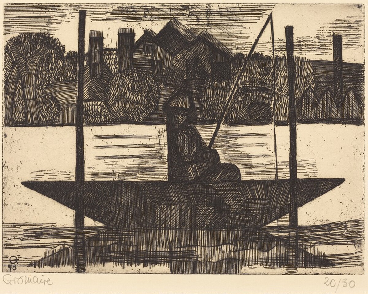 The Fishing Boat (La peche en barque) by Marcel Gromaire