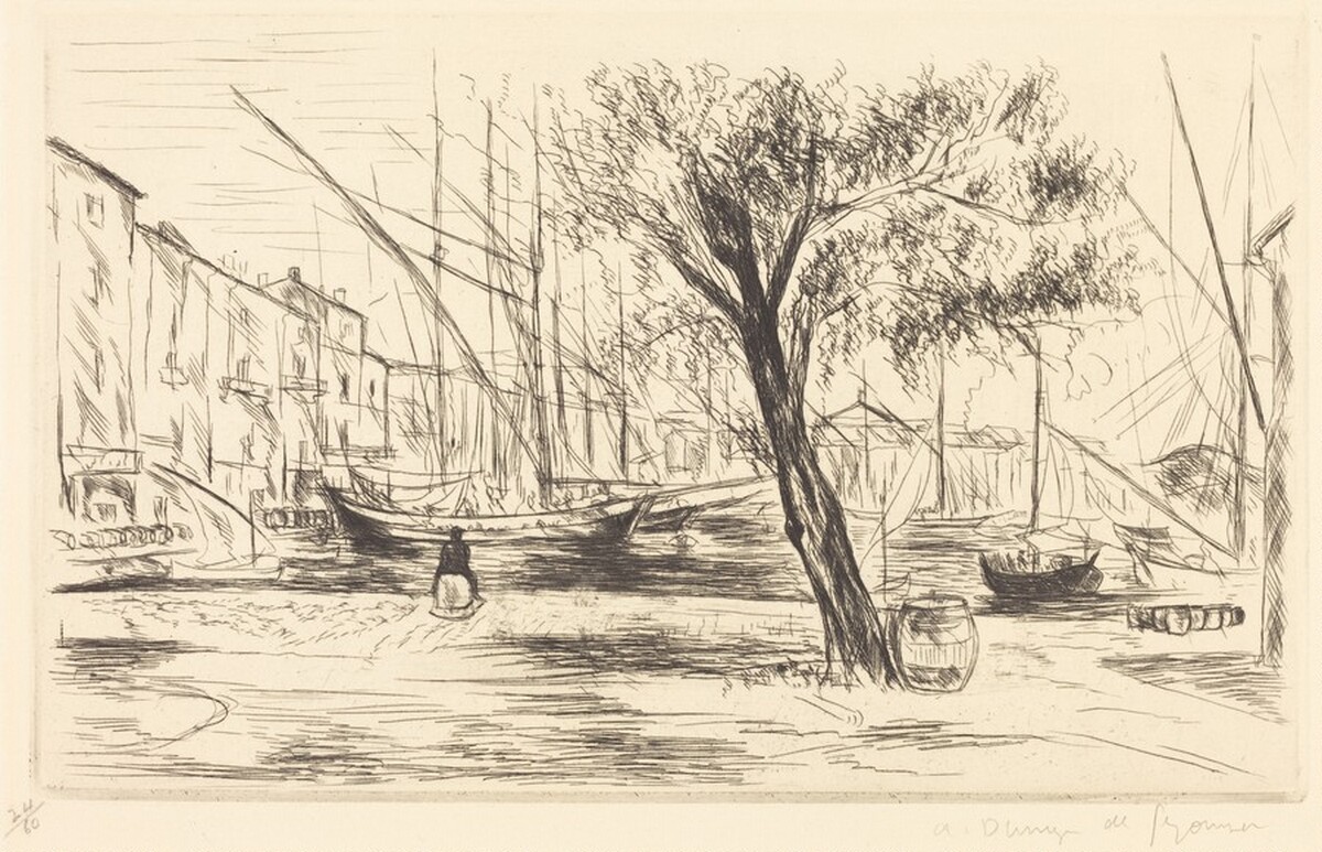 Harbor, Saint-Tropez (Saint-Tropez, le port) by André Dunoyer de Segonzac
