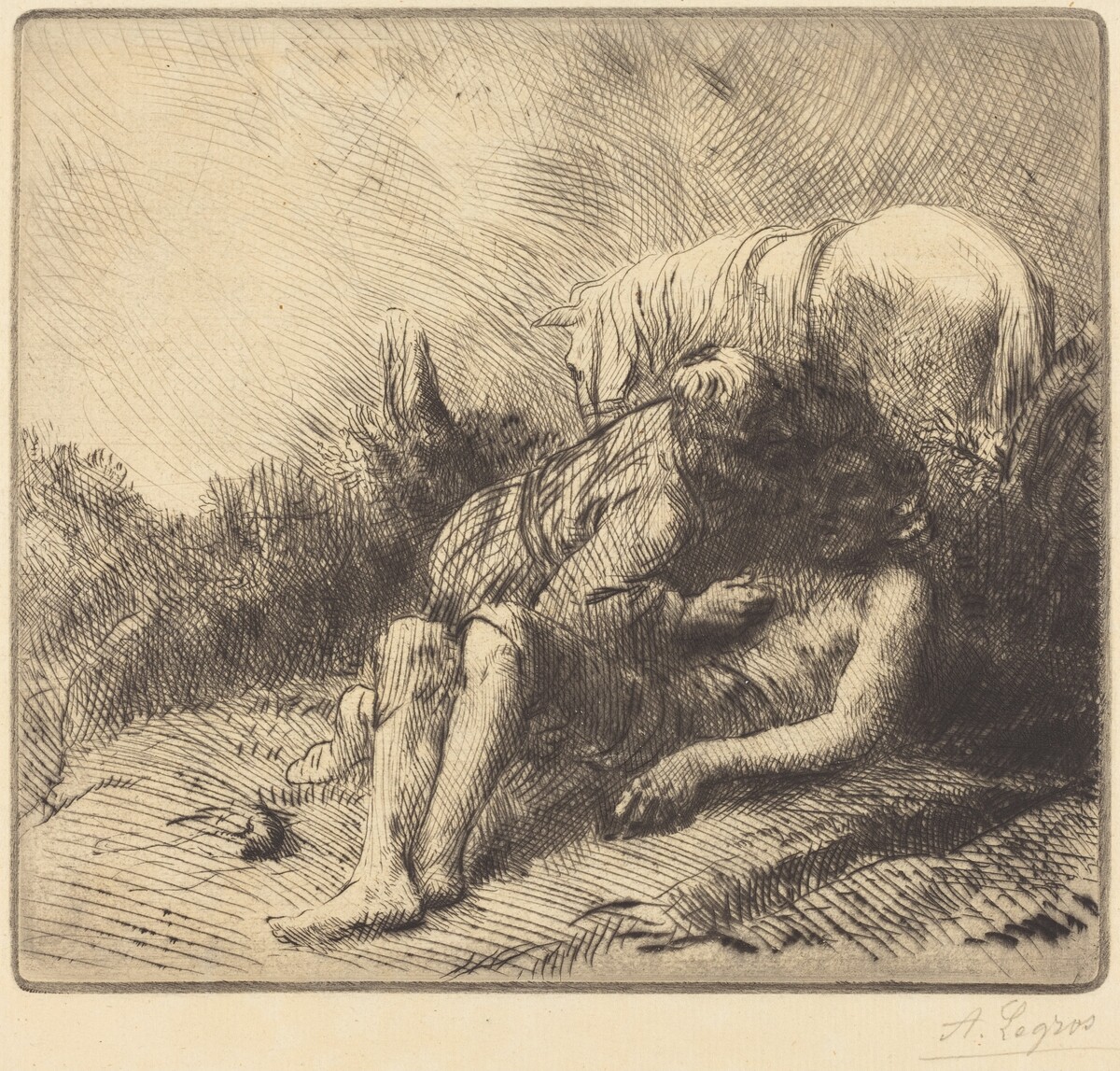 The Good Samaritan (Le bon samaritain) by Alphonse Legros