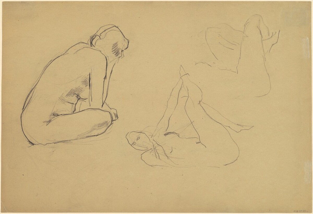 Studies of a Female Nude [recto] by Arthur Beecher Carles