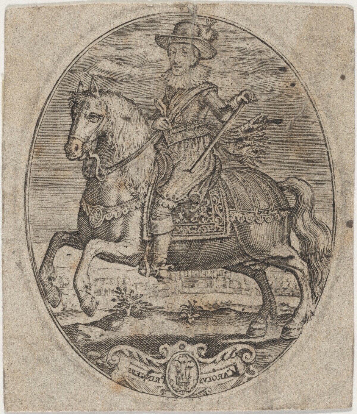 Charles I, King of England, on Horseback by Simon de Passe