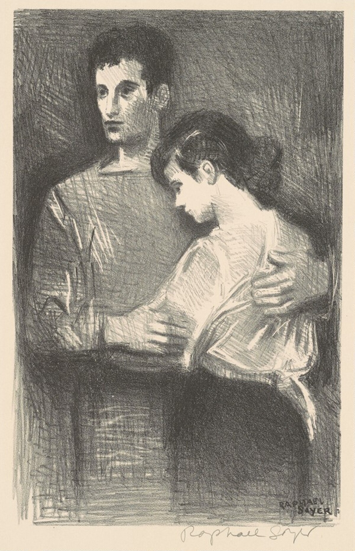 Boy and Girl by Raphael Soyer