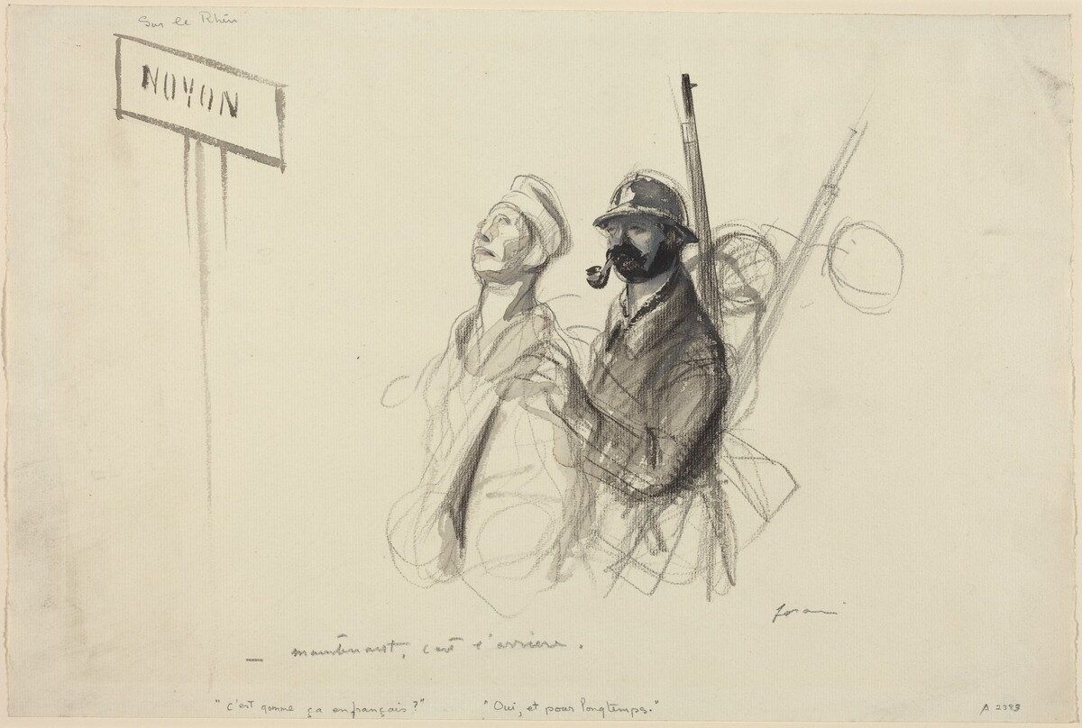 Sur le Rhin.  -maintenant c'est l'arriere. by Jean-Louis Forain