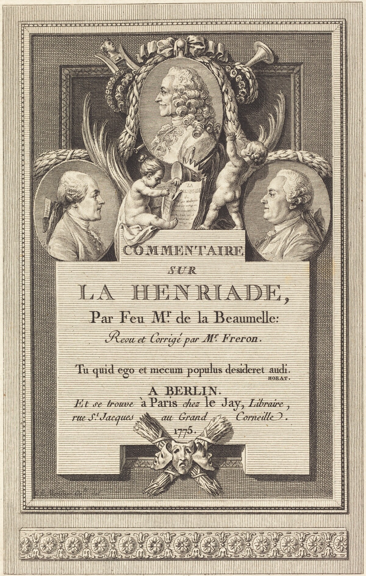 Commentaire sur la Henriade by Augustin de Saint-Aubin after Clément-Pierre Marillier