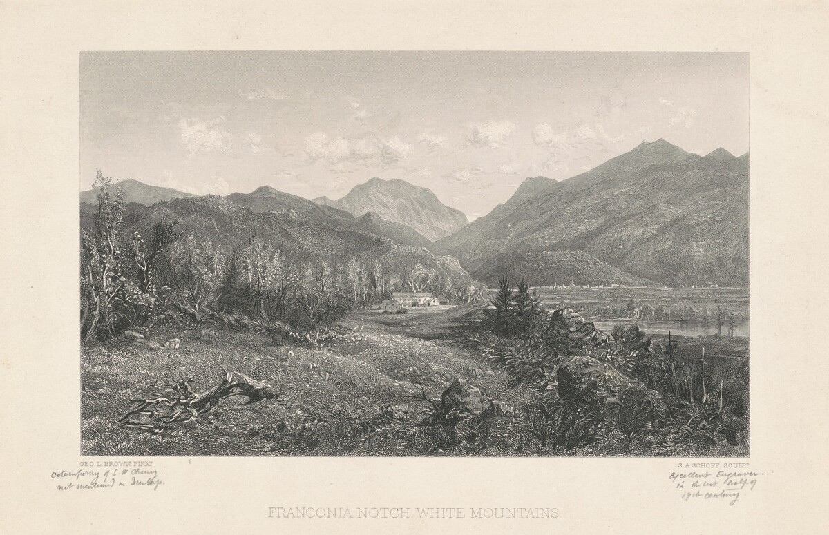 Franconia Notch, White Mountains by Stephen Alonzo Schoff, after George L. Brown