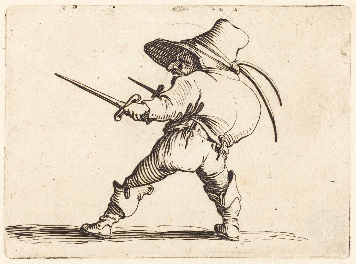 Duellist with Sword and Dagger by Jacques Callot