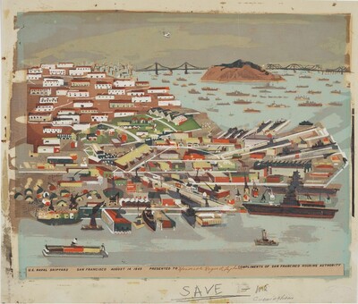 U.S. Naval Shipyard San Francisco, V-J Day - August 14, 1945