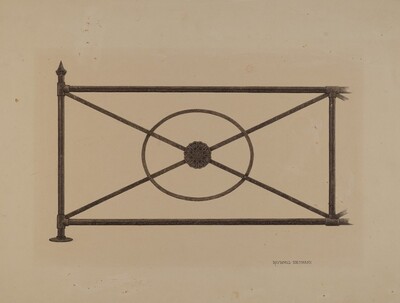 Balcony Railing with Cast Rosette