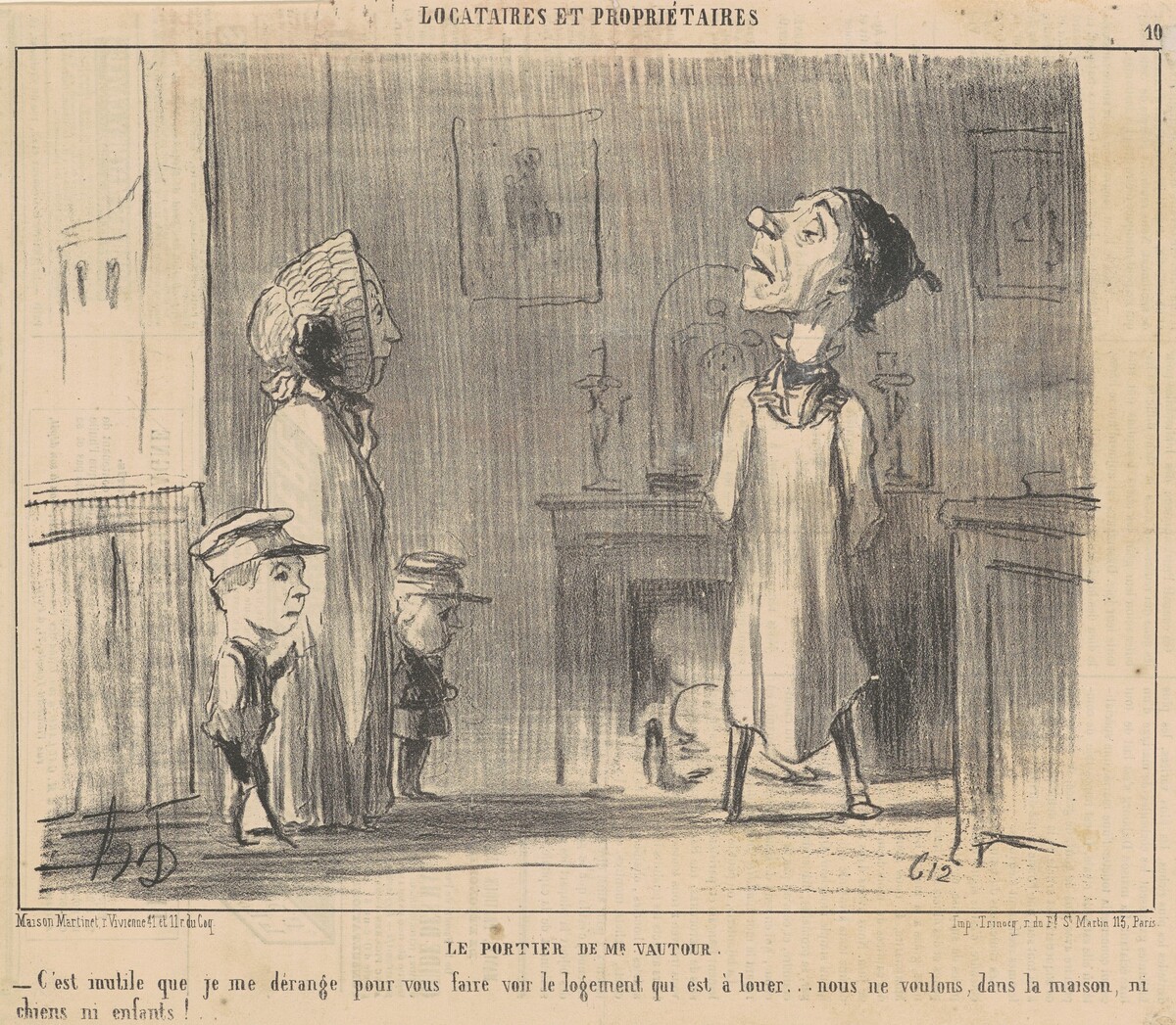 Le portier de Mr Vautour by Honoré Daumier